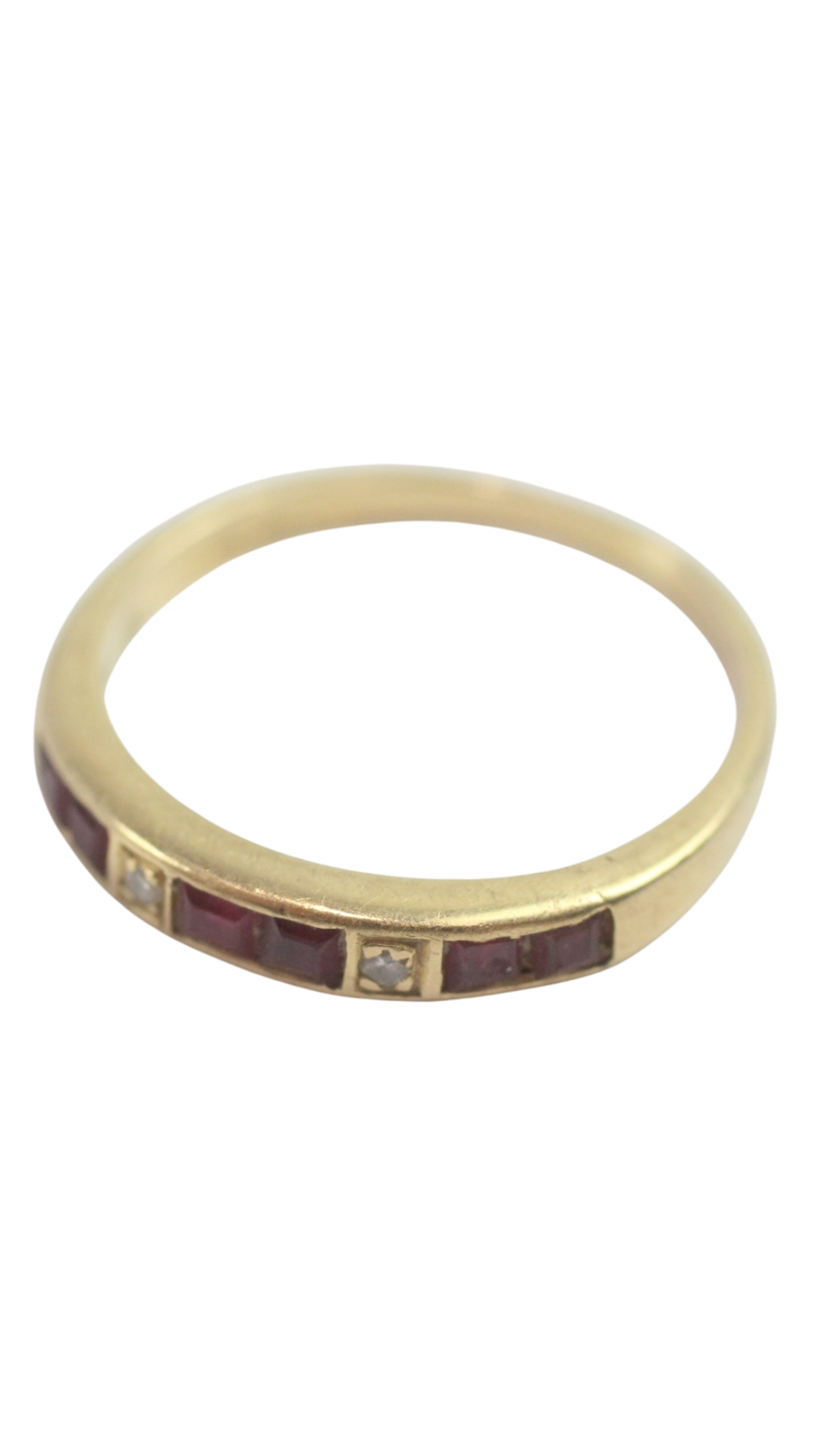 159 Ruby Diamond Channel Ring