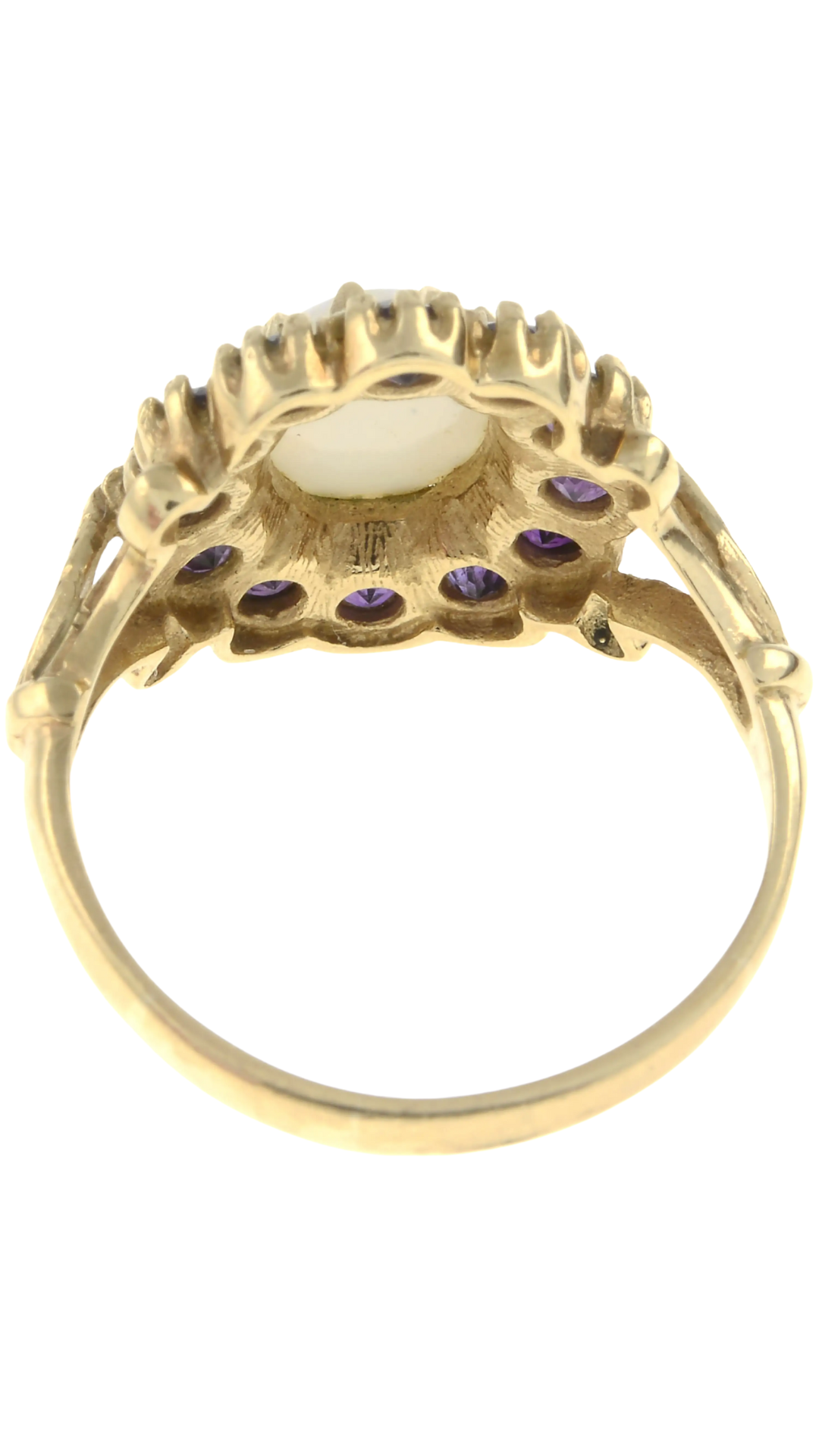 770 Opal Amethyst Cluster Ring