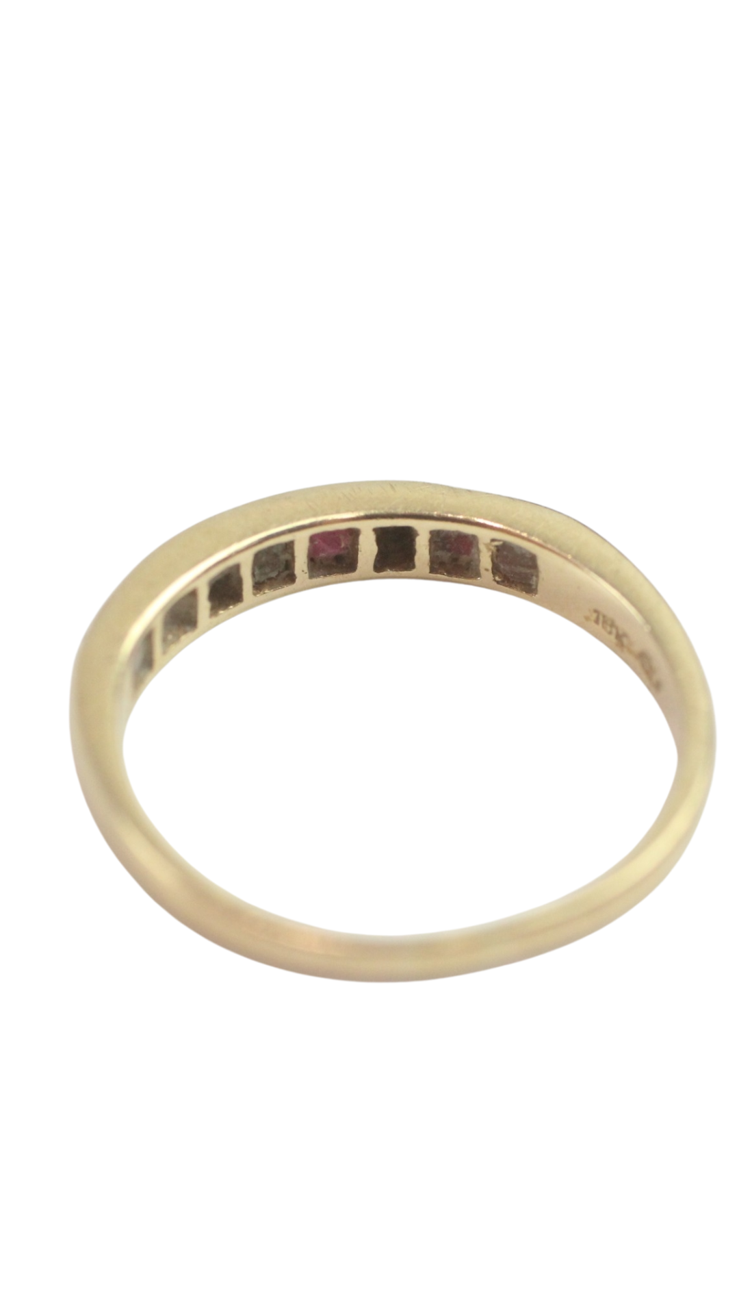 159 Ruby Diamond Channel Ring