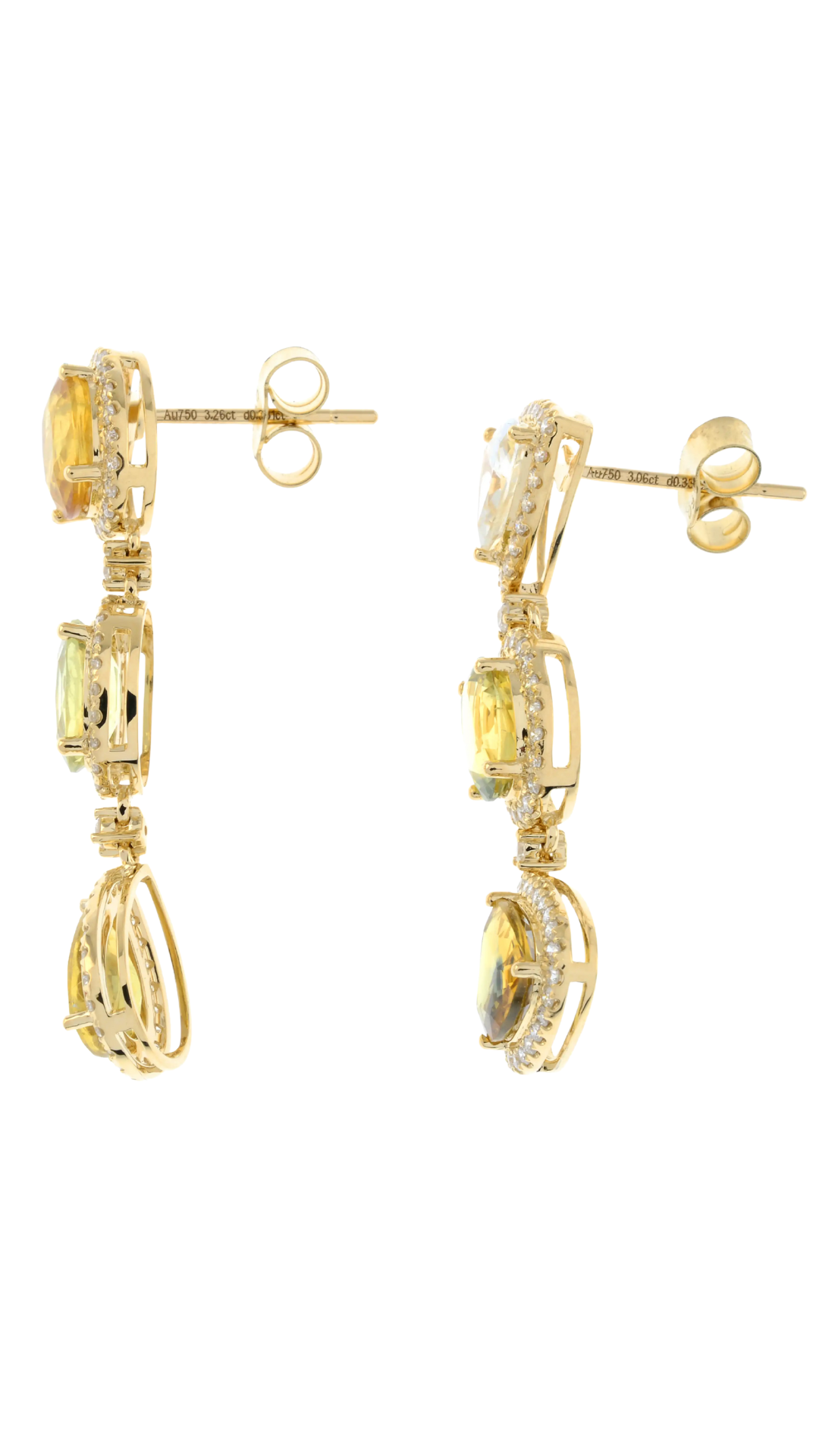 525 Sapphire Diamond Drop Earrings