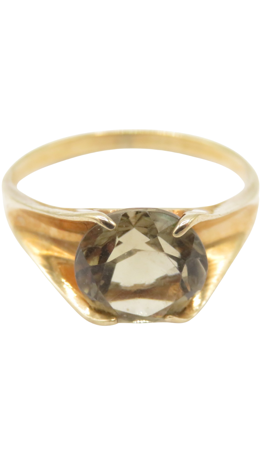 141 Citrine Claw Set Ring