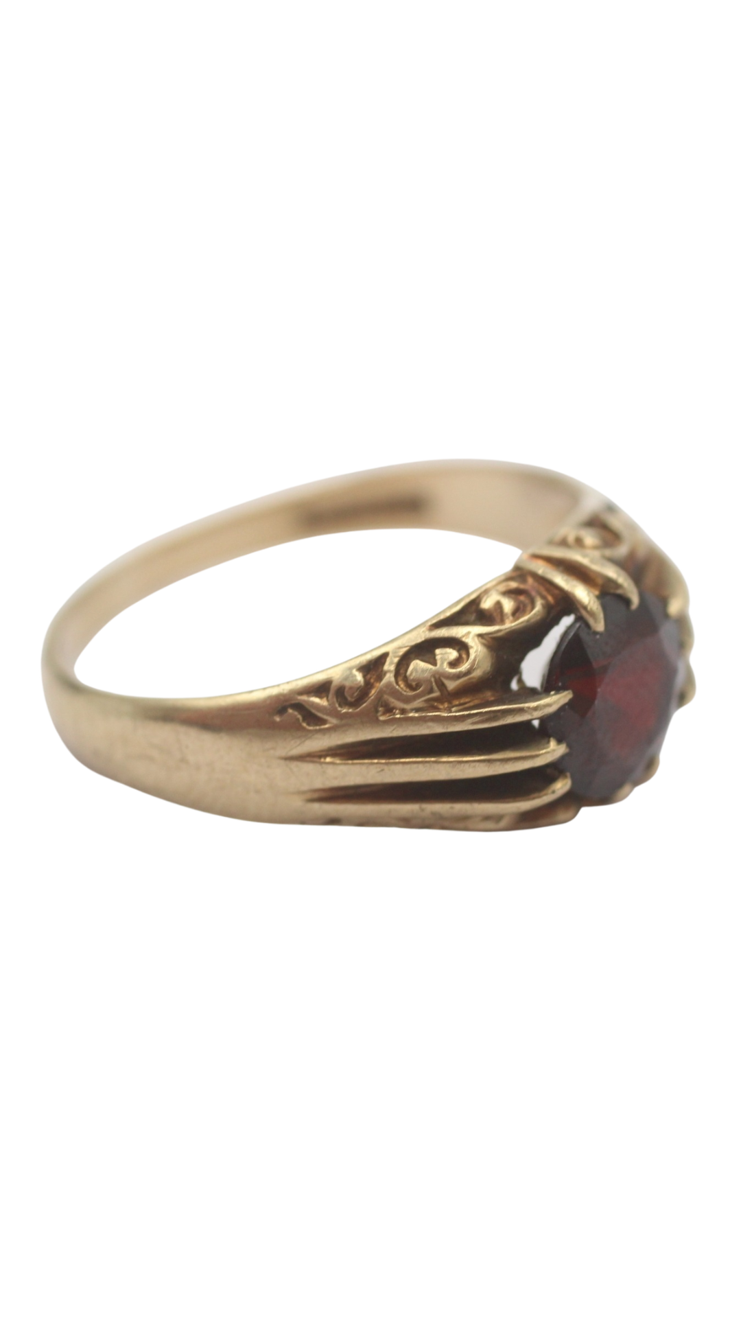88 Garnet Claw Set Ring