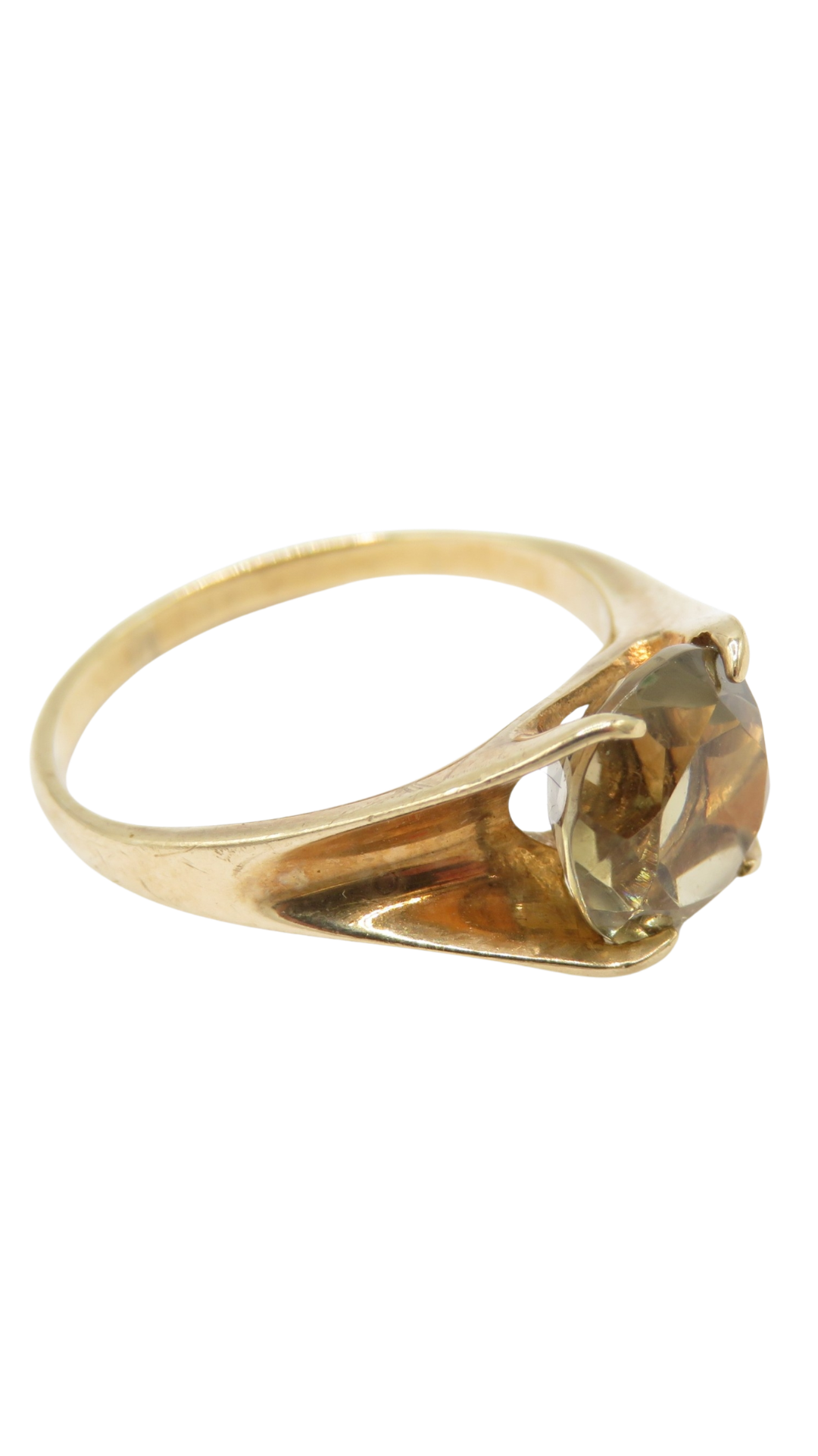 141 Citrine Claw Set Ring
