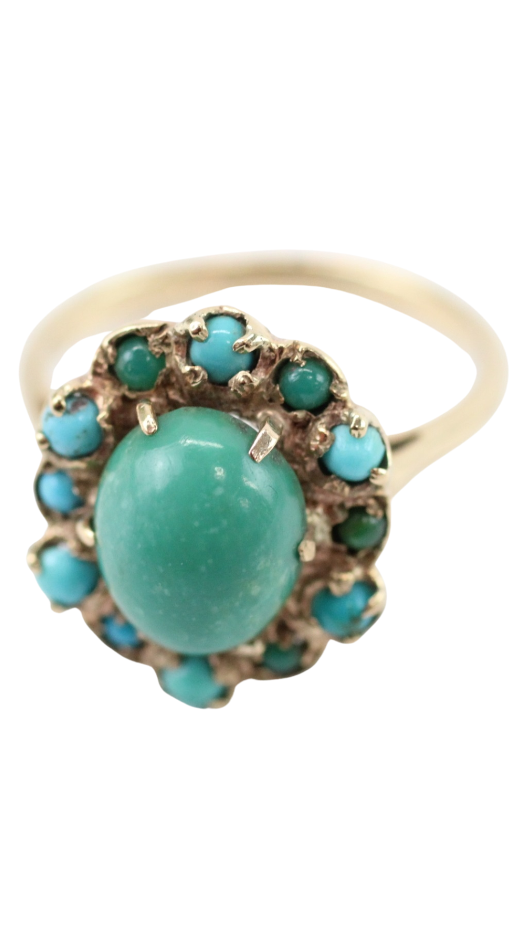 96 Turquoise Cluster Ring