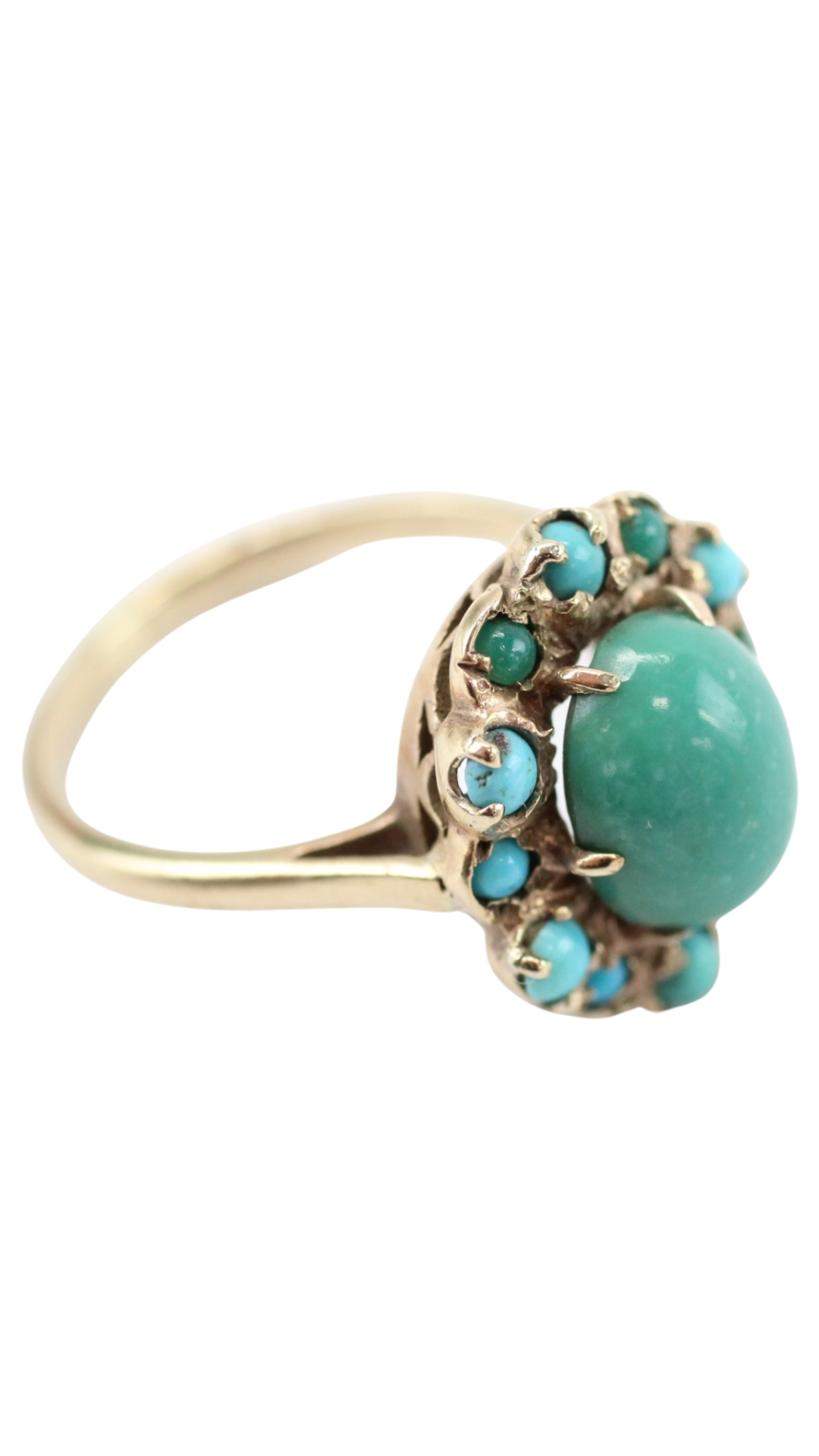 96 Turquoise Cluster Ring