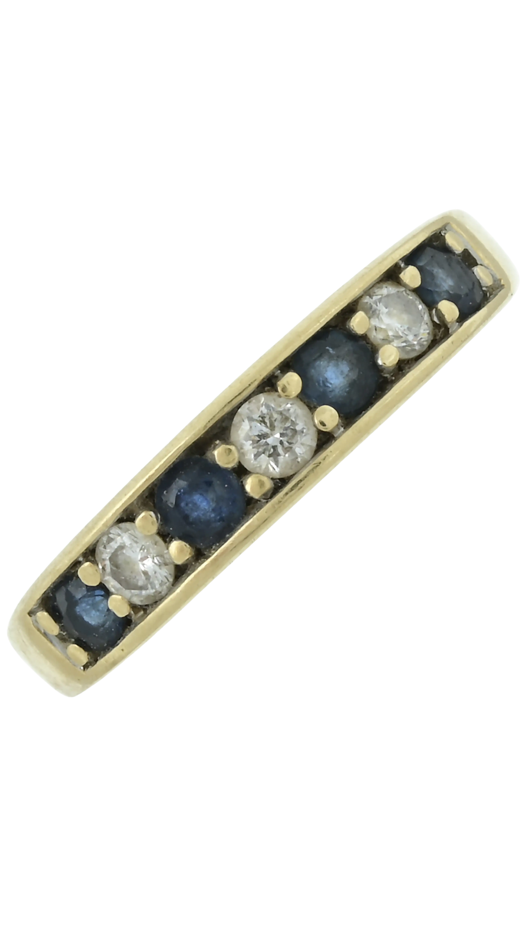 55 Sapphire Diamond Half Eternity Ring
