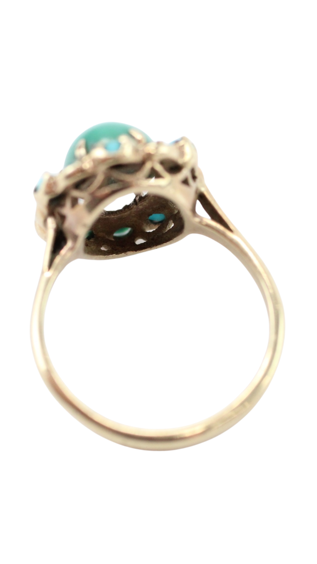 96 Turquoise Cluster Ring