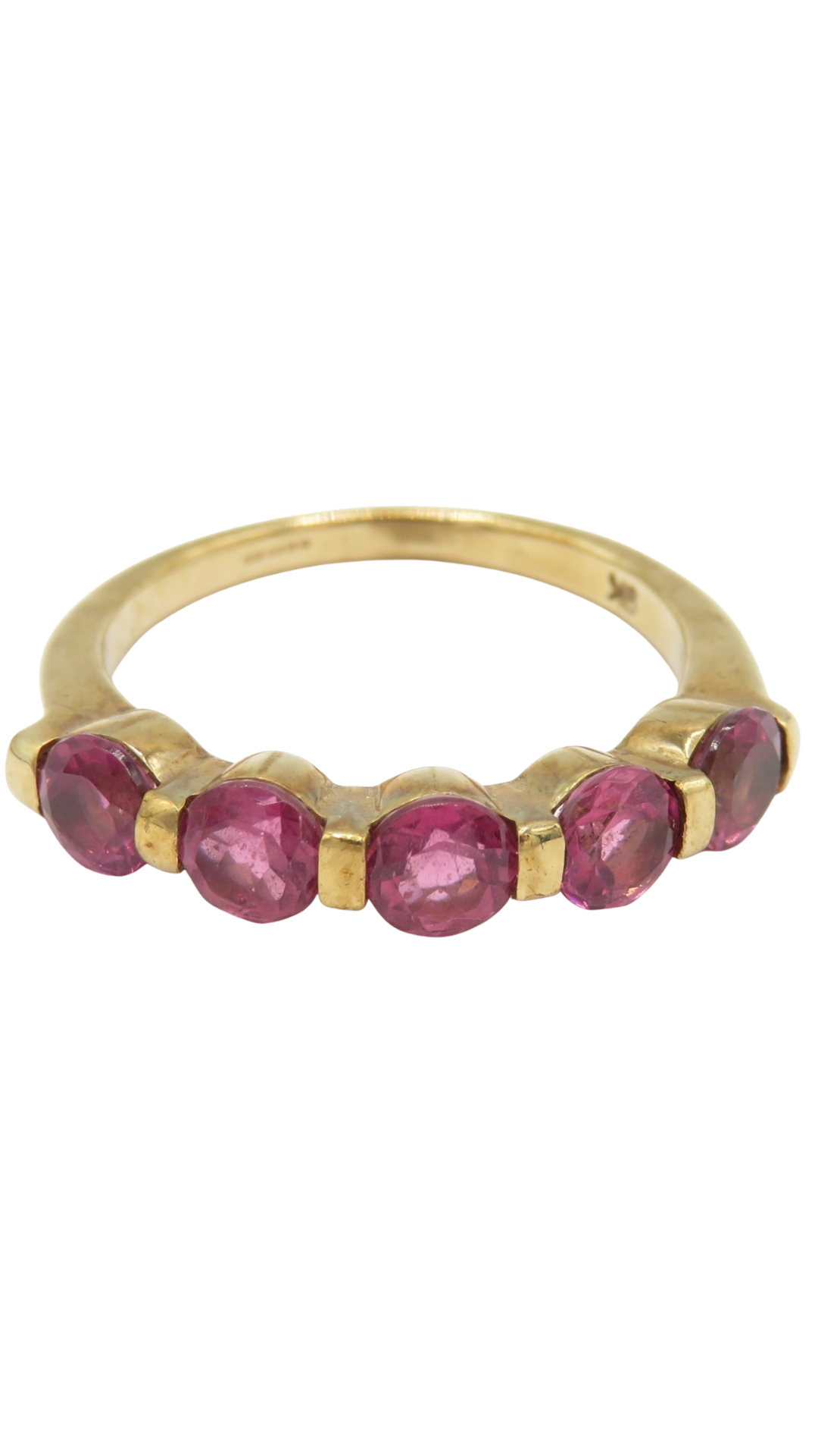 125 Garnet Half Eternity Ring