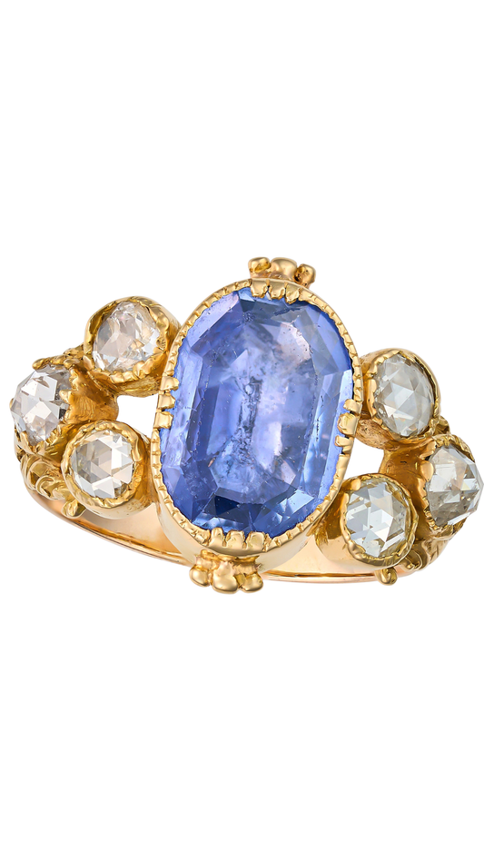85 Sapphire Diamond Ring