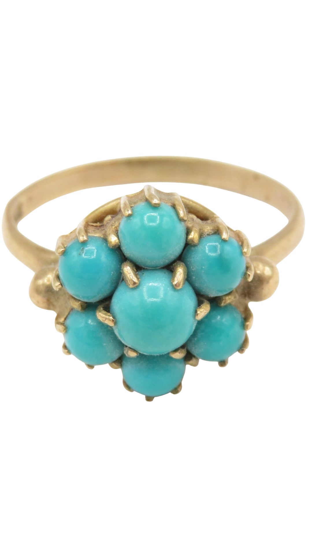 27 Turquoise Cluster Ring