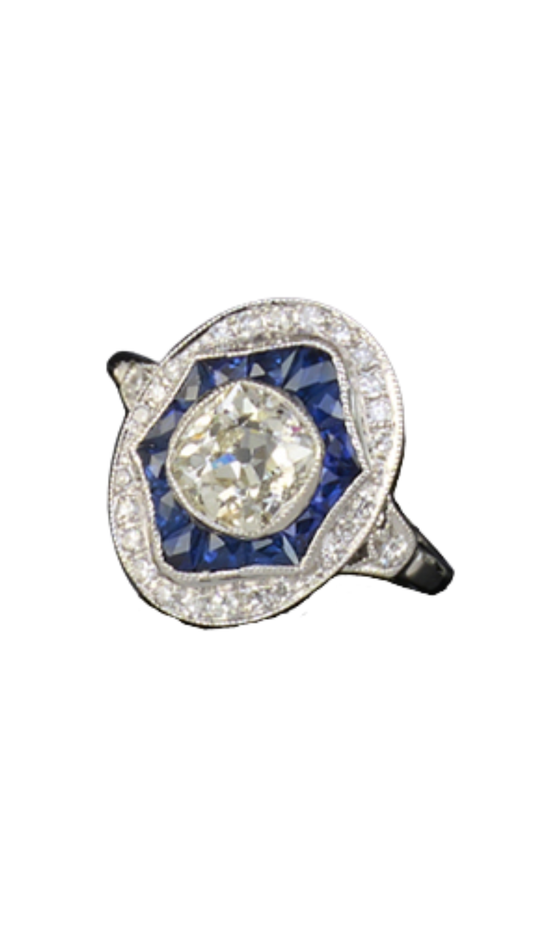 462 Sapphire Diamond Ring