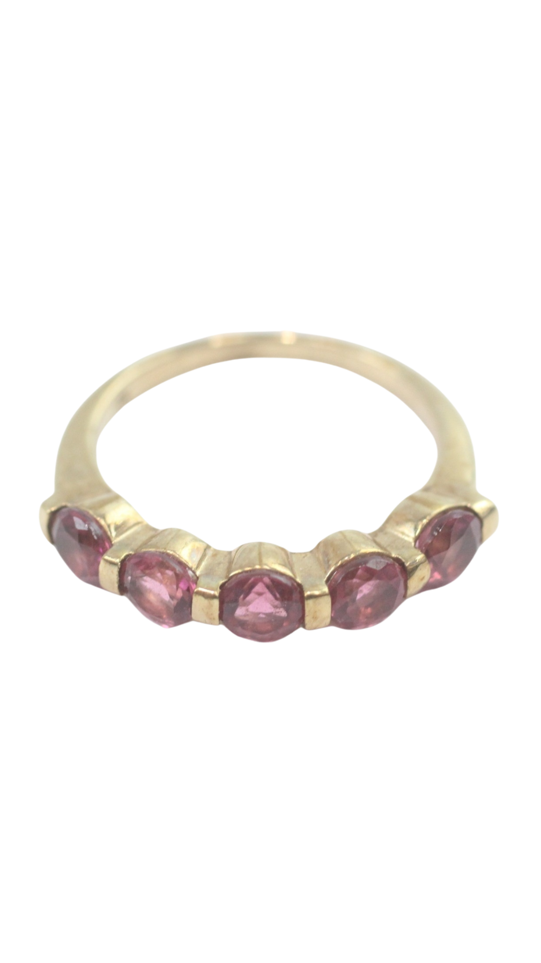 125 Garnet Half Eternity Ring