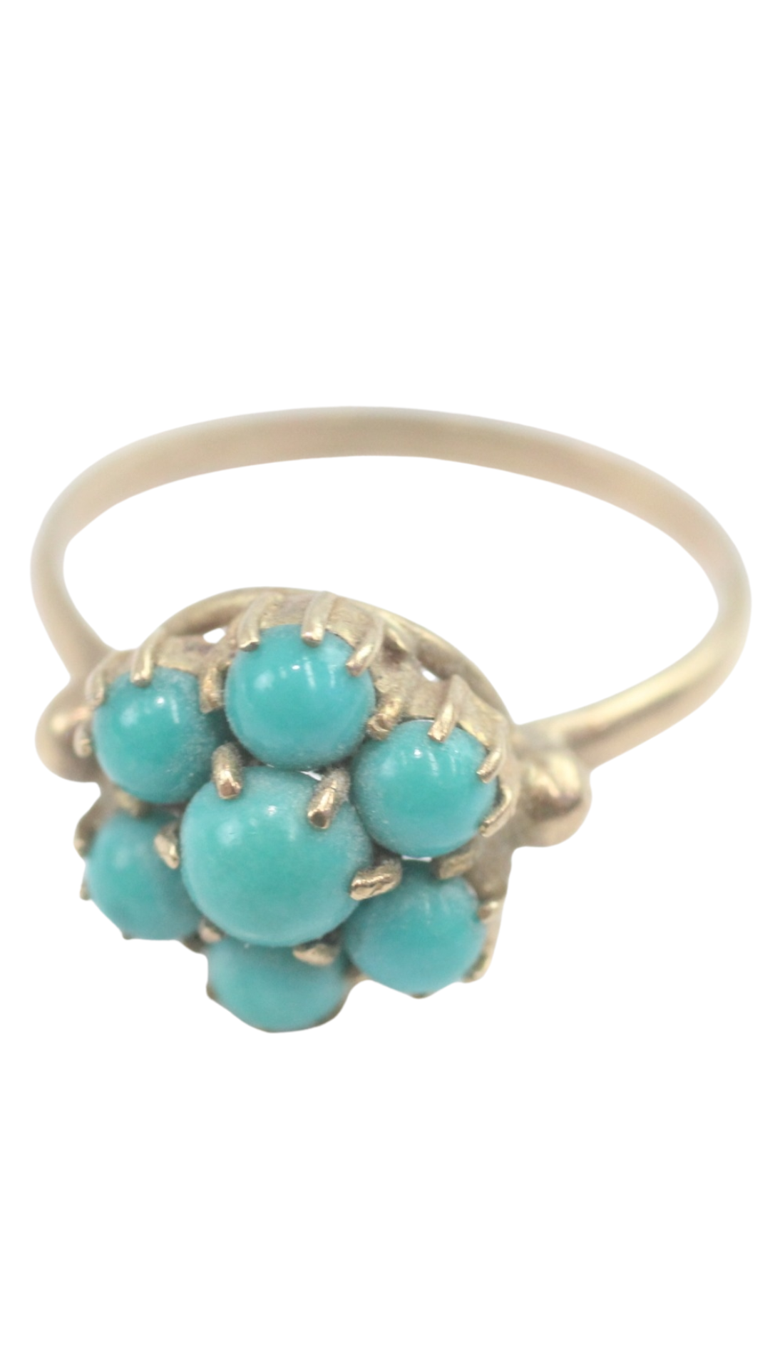 27 Turquoise Cluster Ring