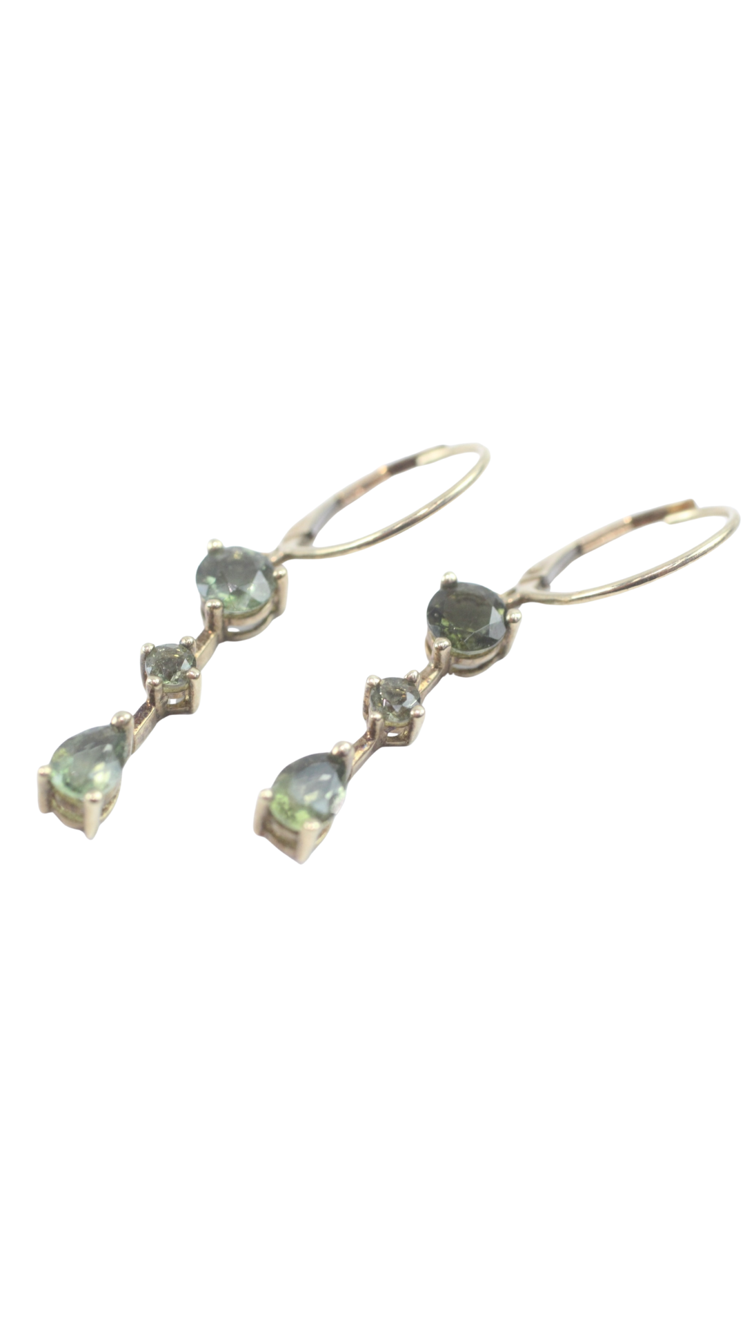 213 Green Garnet Drop Earrings