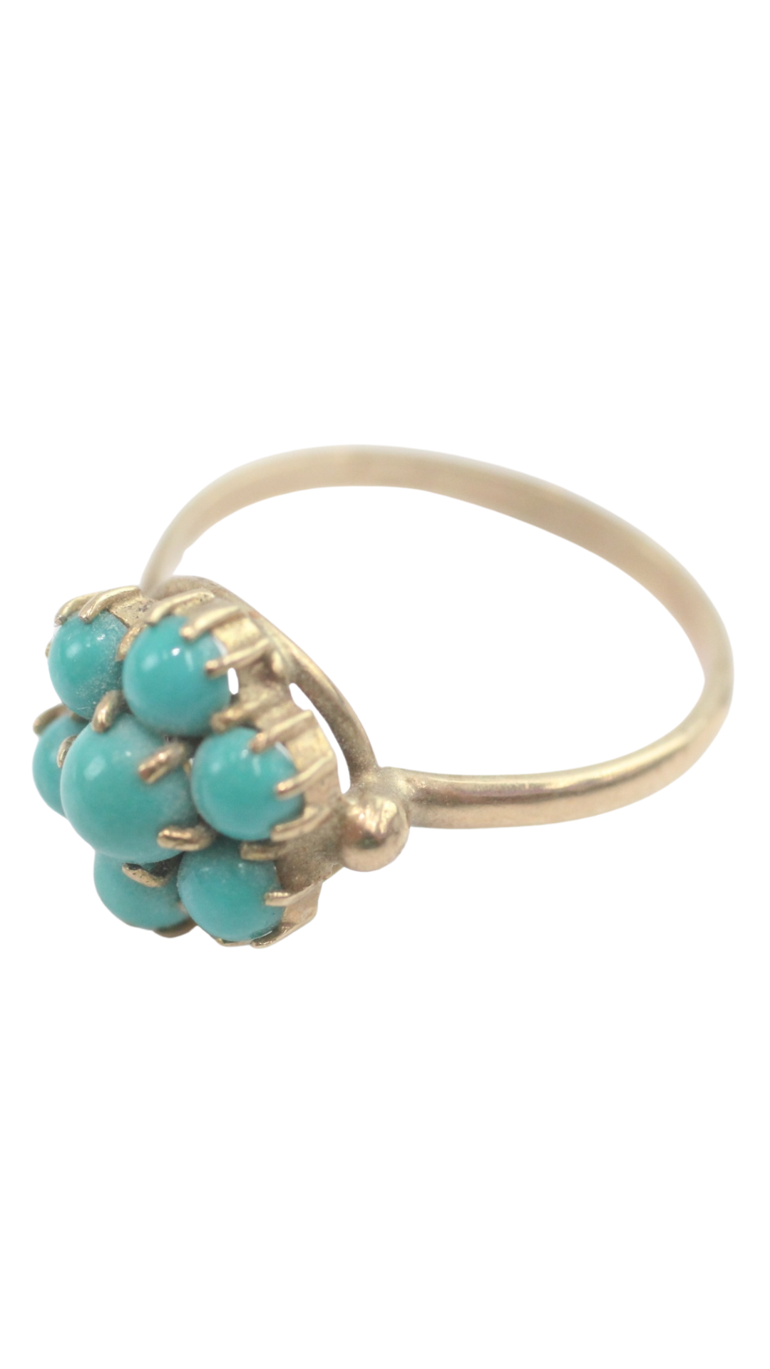 27 Turquoise Cluster Ring