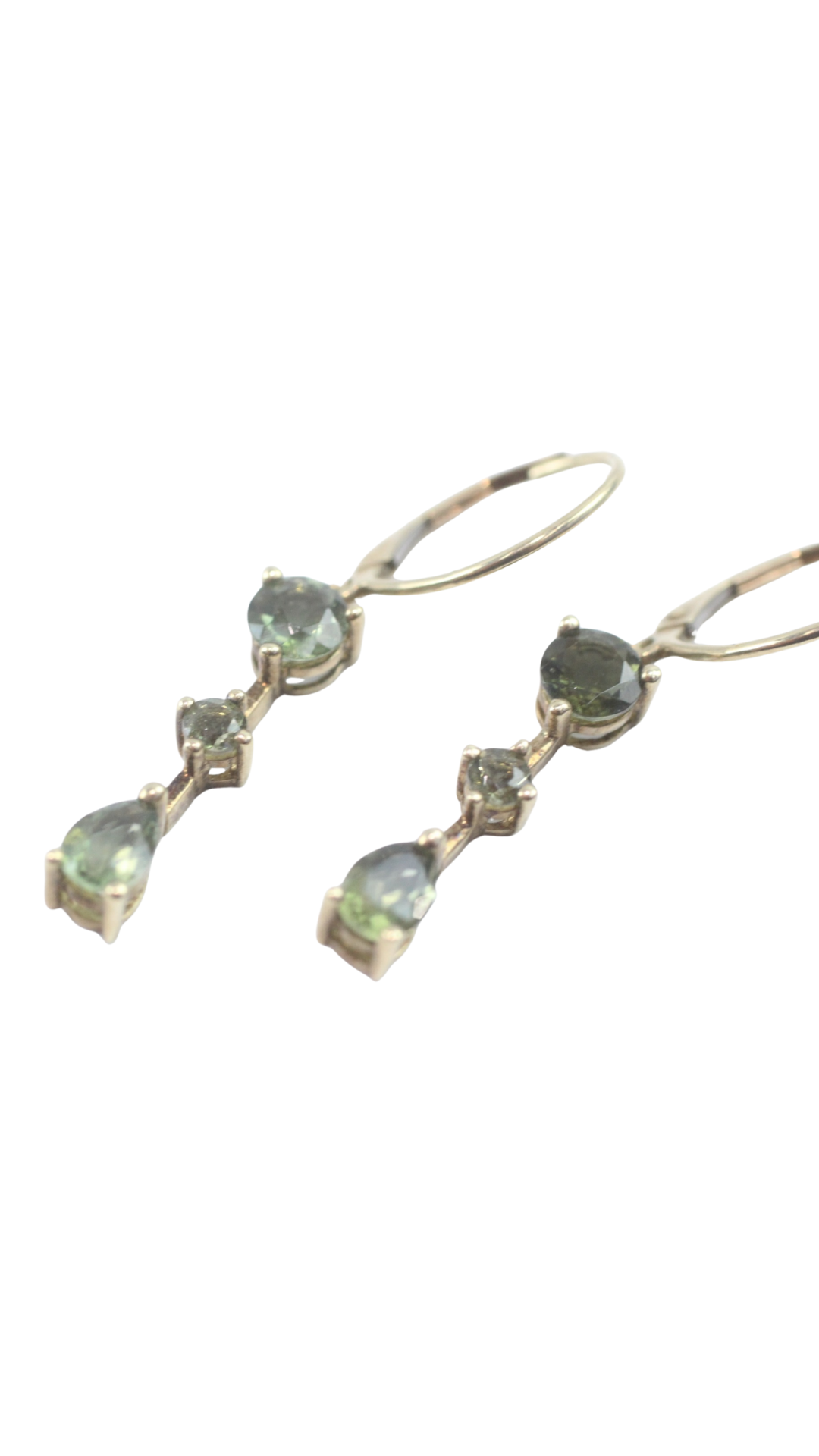 213 Green Garnet Drop Earrings
