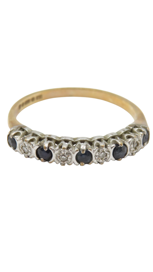 180 Sapphire Diamond Band Ring