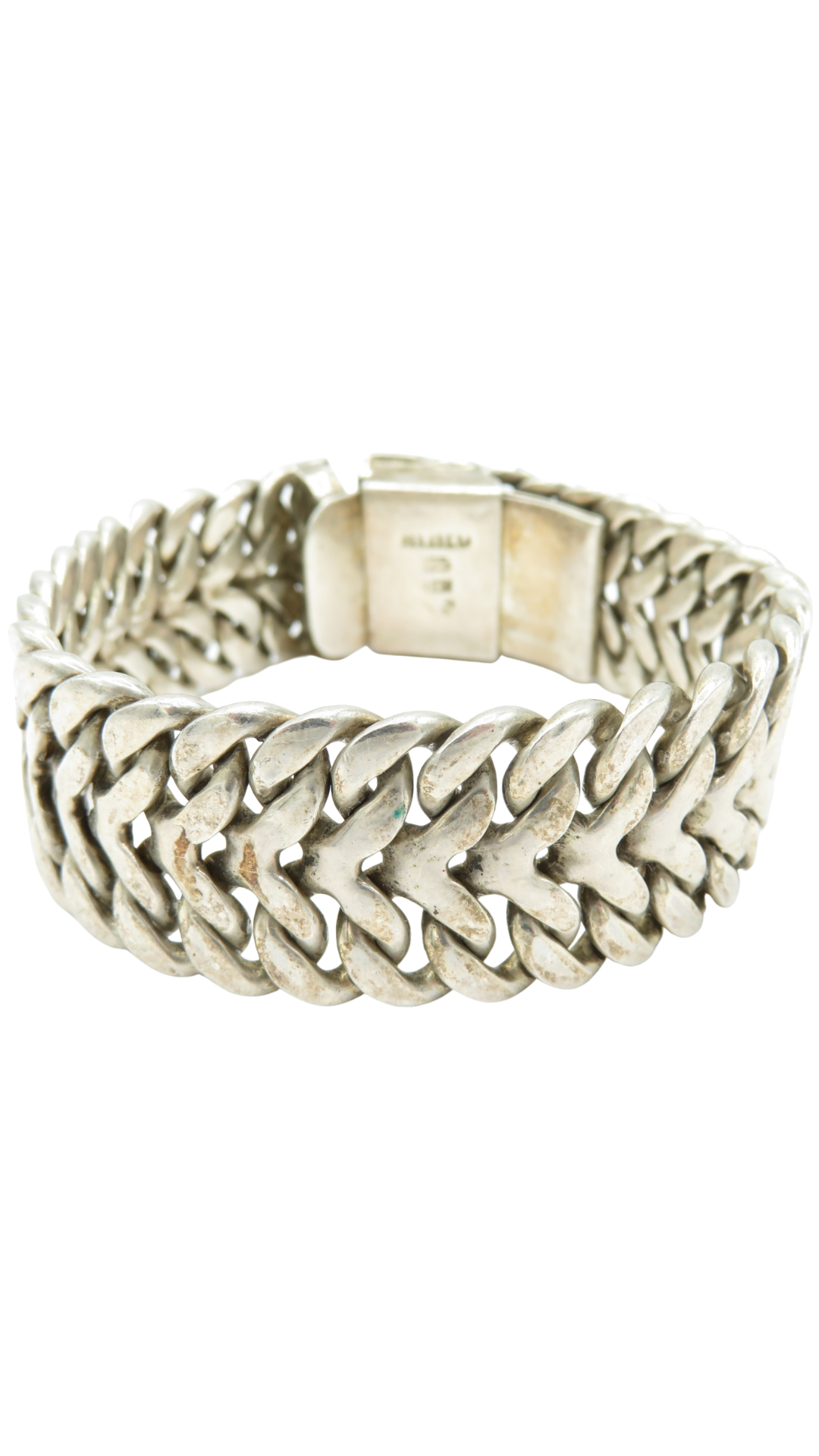 236 Silver Double Curb Link Bracelet