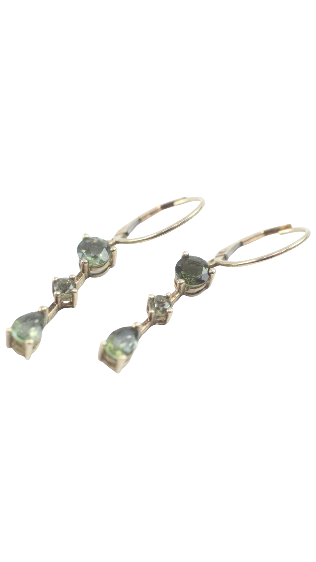 213 Green Garnet Drop Earrings
