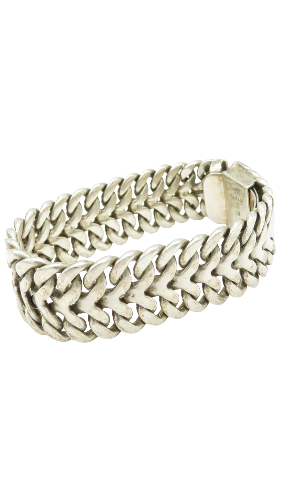 236 Silver Double Curb Link Bracelet