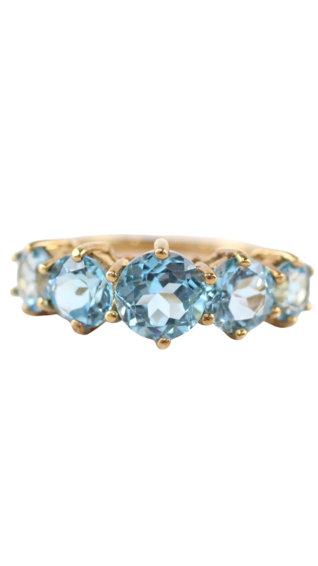 1 Blue Topaz 5-Stone Ring