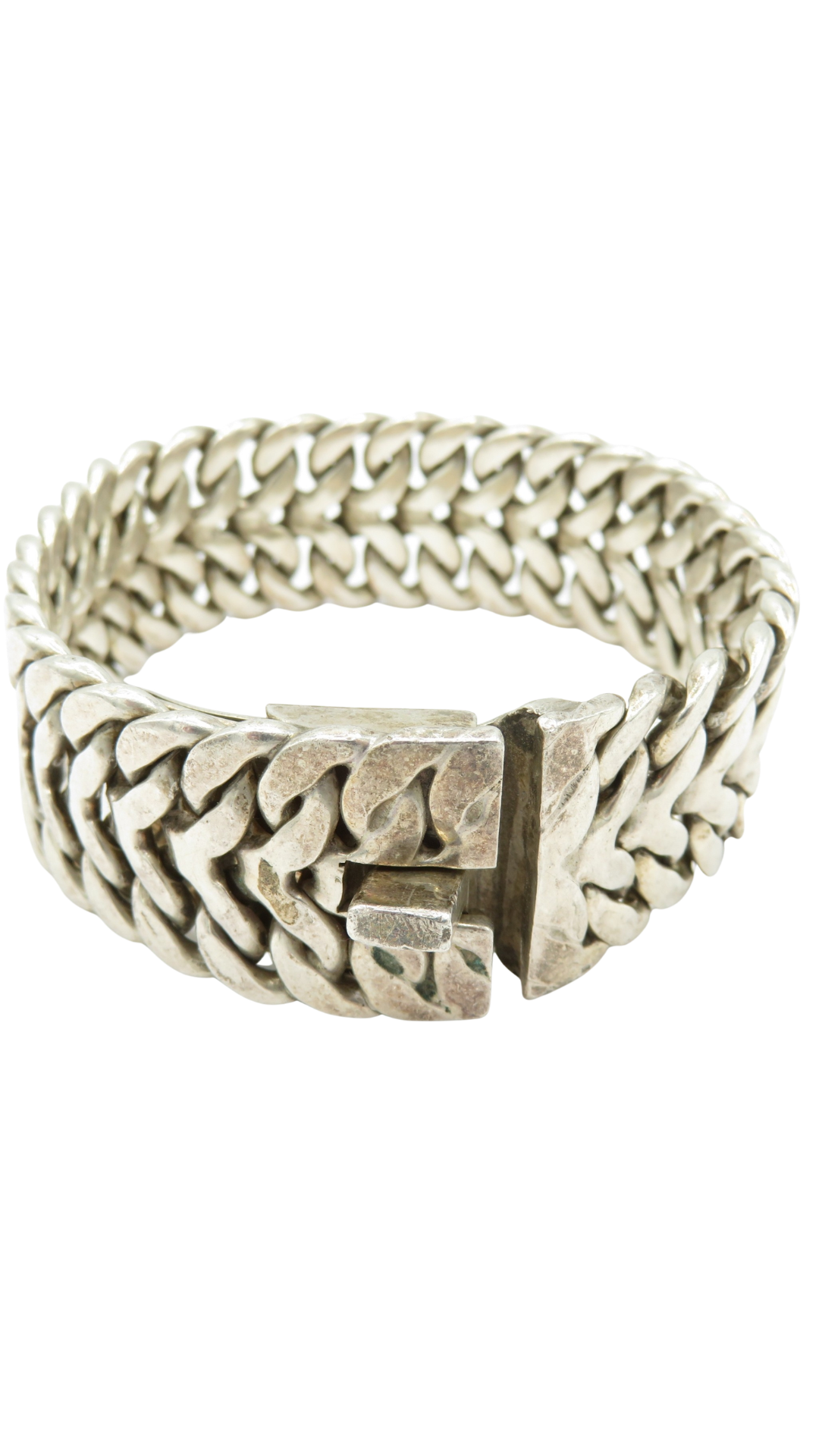 236 Silver Double Curb Link Bracelet
