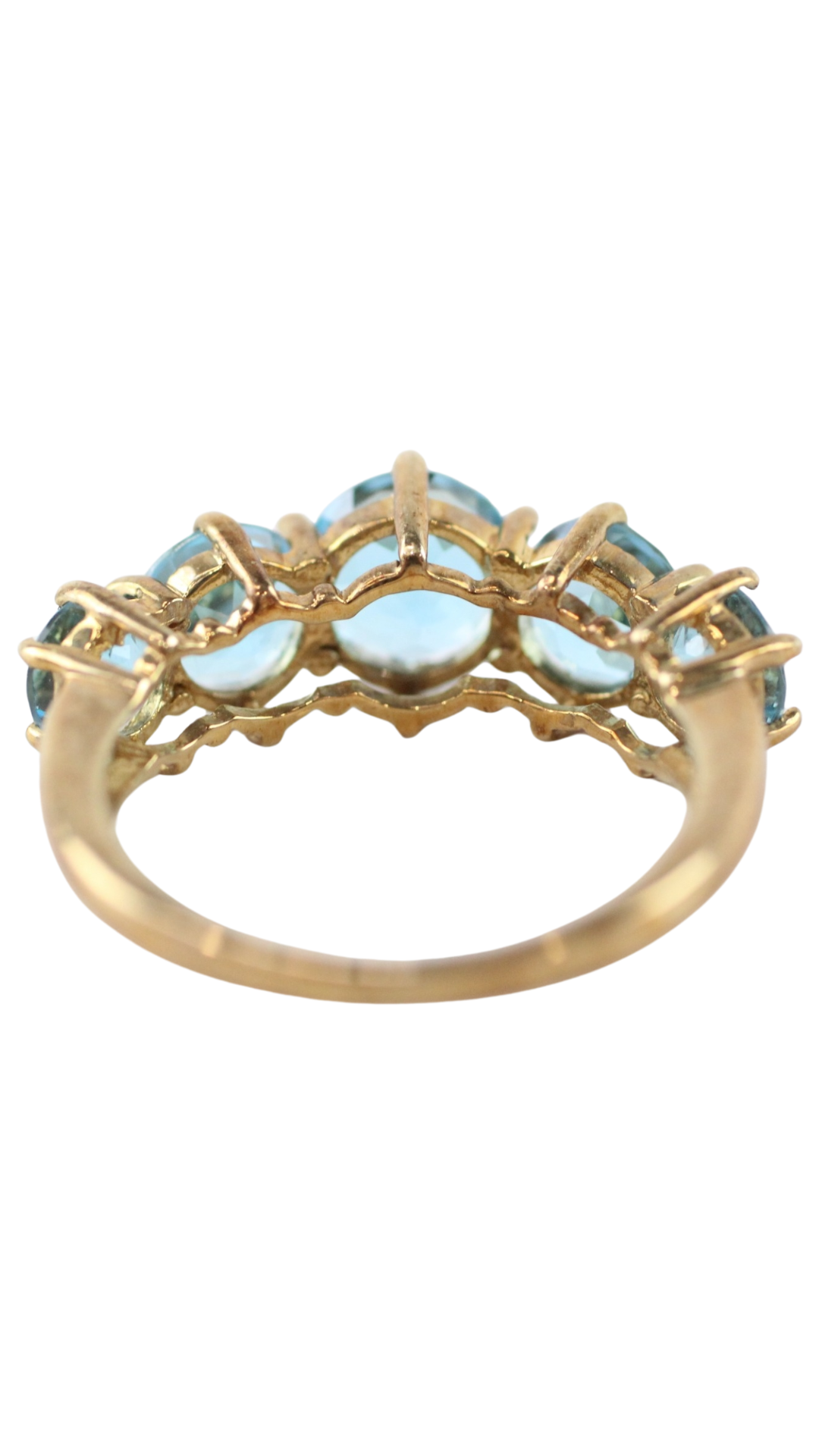 1 Blue Topaz 5-Stone Ring