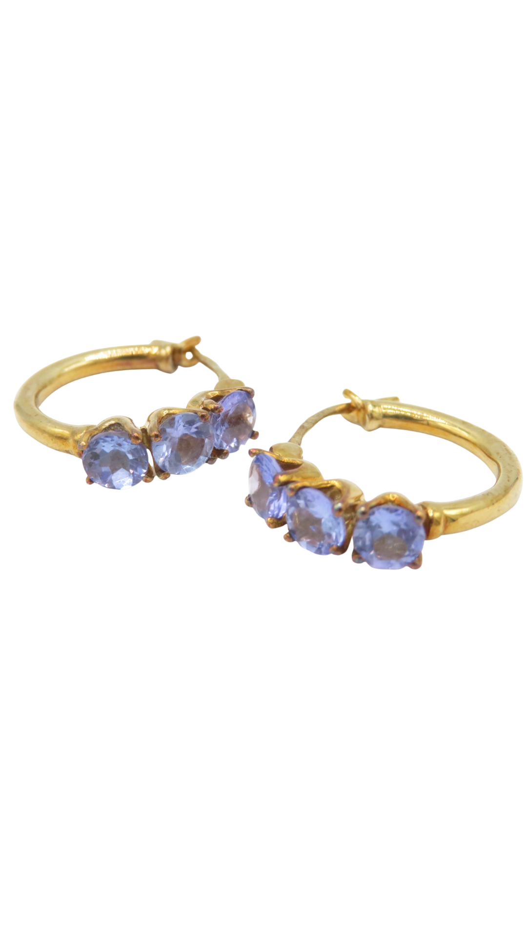 199 Tanzanite Hoop Earrings
