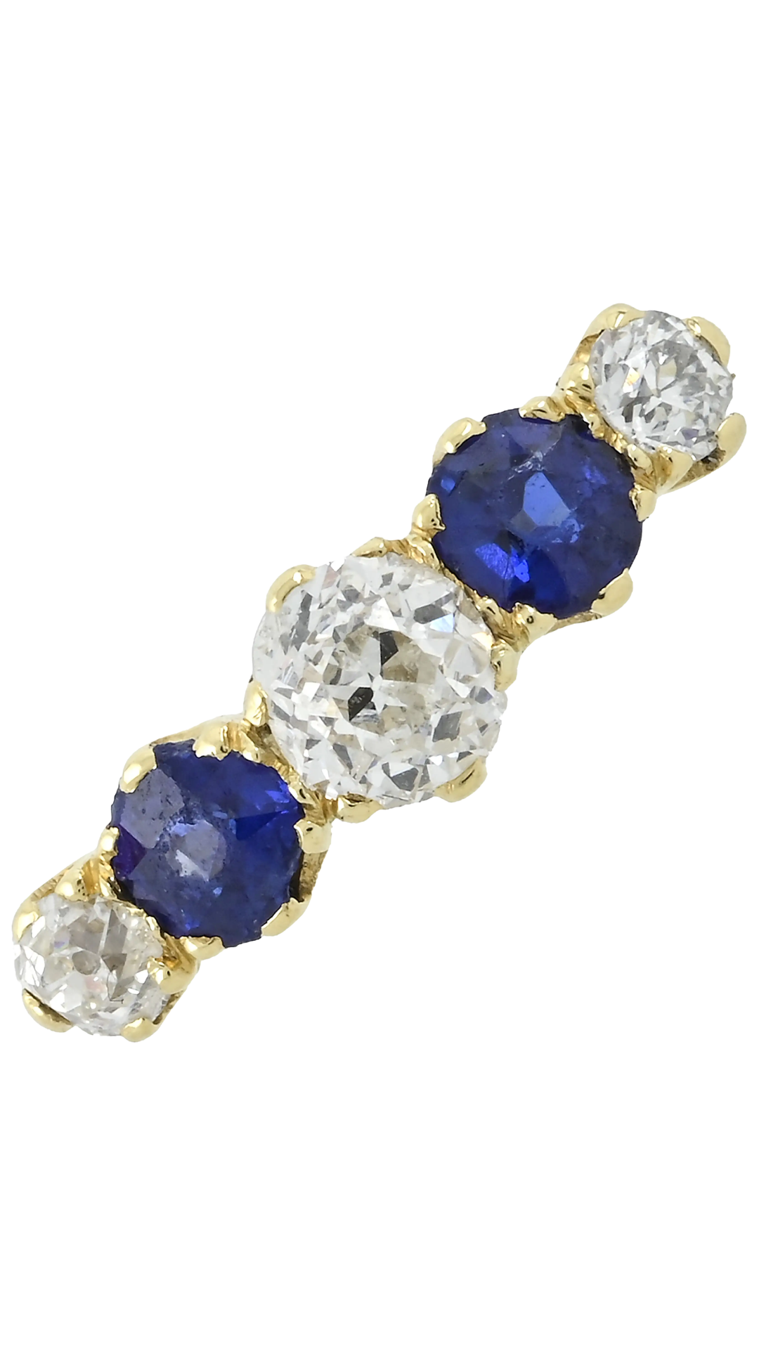 25 Sapphire & Diamond 5-Stone Ring