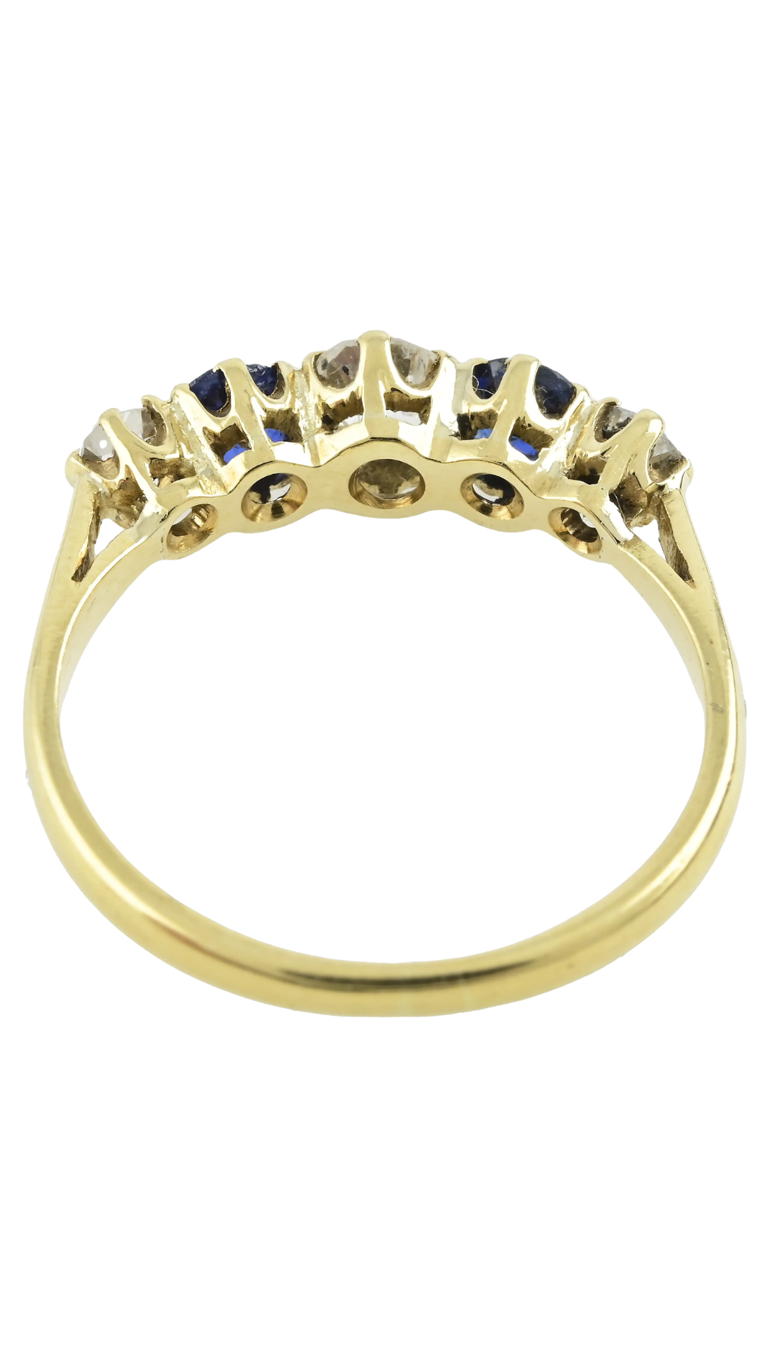 25 Sapphire & Diamond 5-Stone Ring