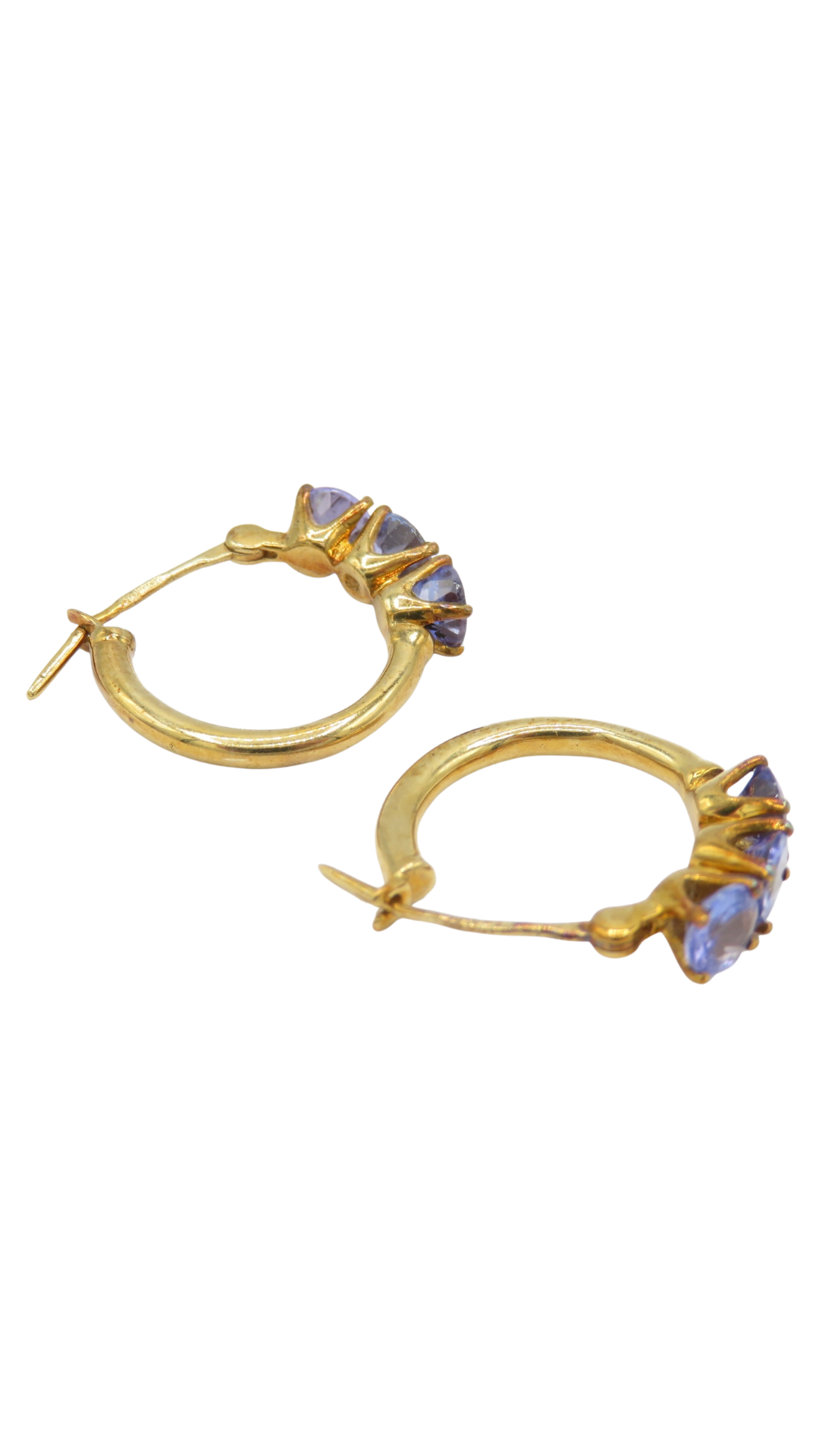 199 Tanzanite Hoop Earrings
