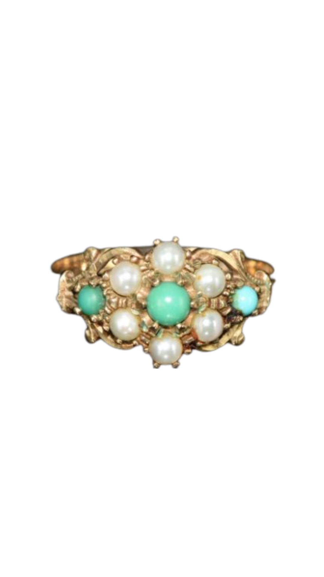 479 Pearl Turquoise Ring