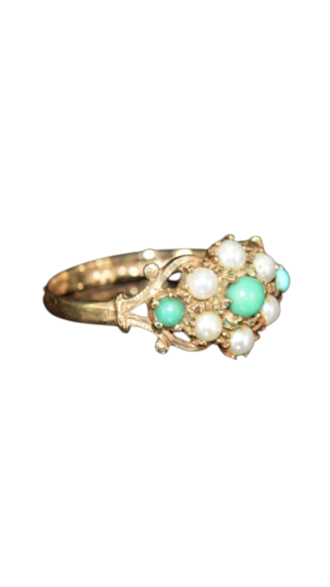 479 Pearl Turquoise Ring