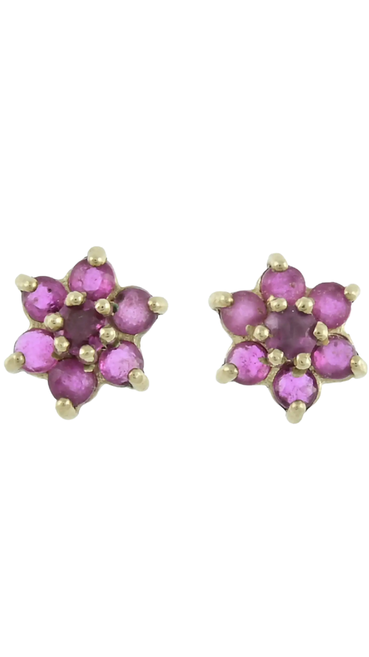 26 Ruby Floral Earrings