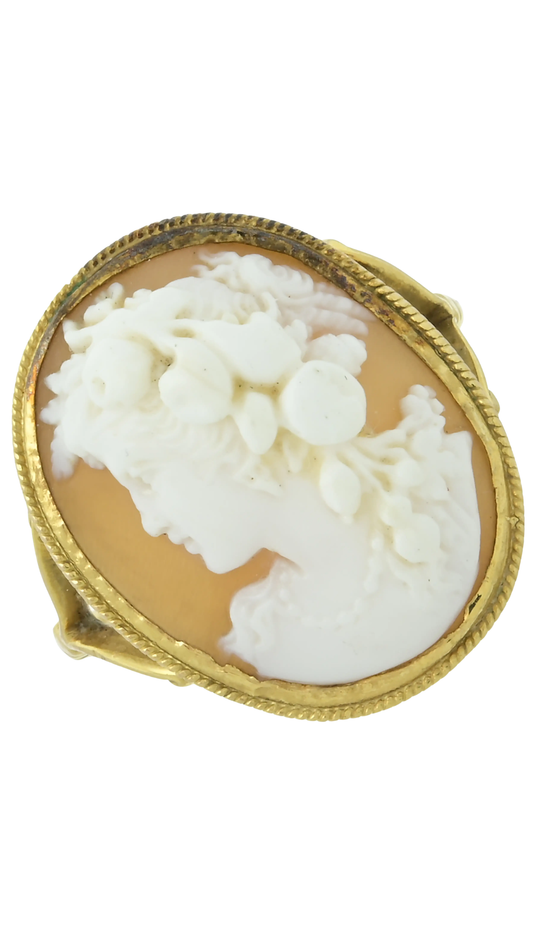 358 Shell Cameo Ring