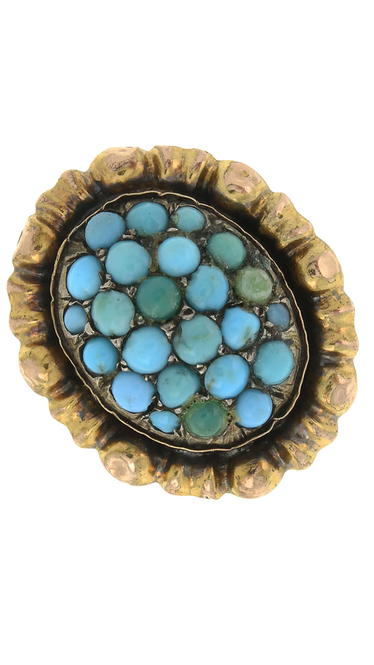 138 Turquoise Cluster Ring