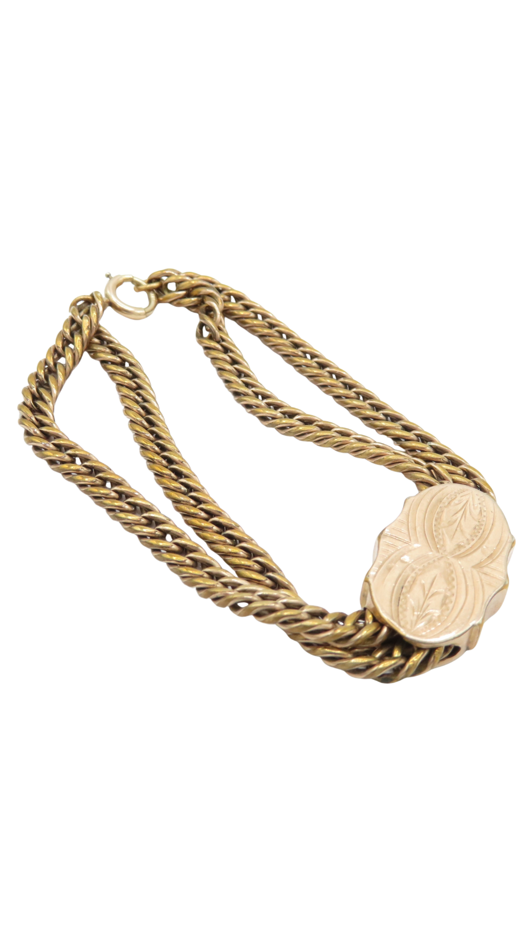 223 Gold Slide On Rolled Chain Bracelet