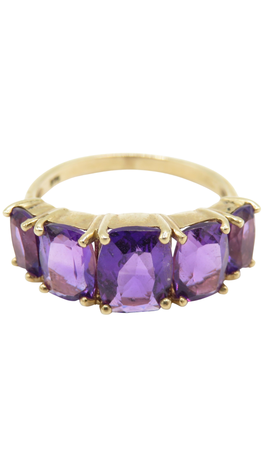55 Amethyst 5-Stone Ring
