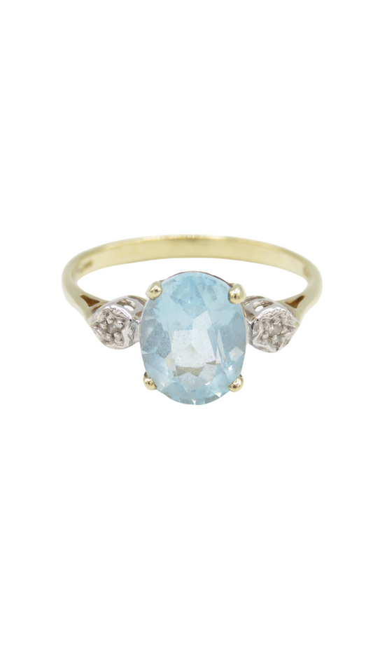 205 Diamond and Topaz Ring