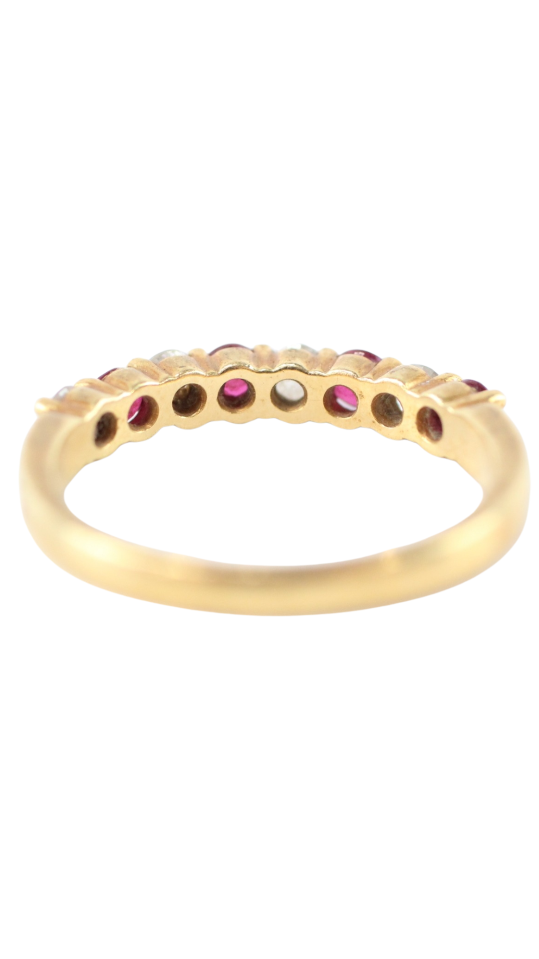 87 Ruby & Diamond Half Eternity Ring