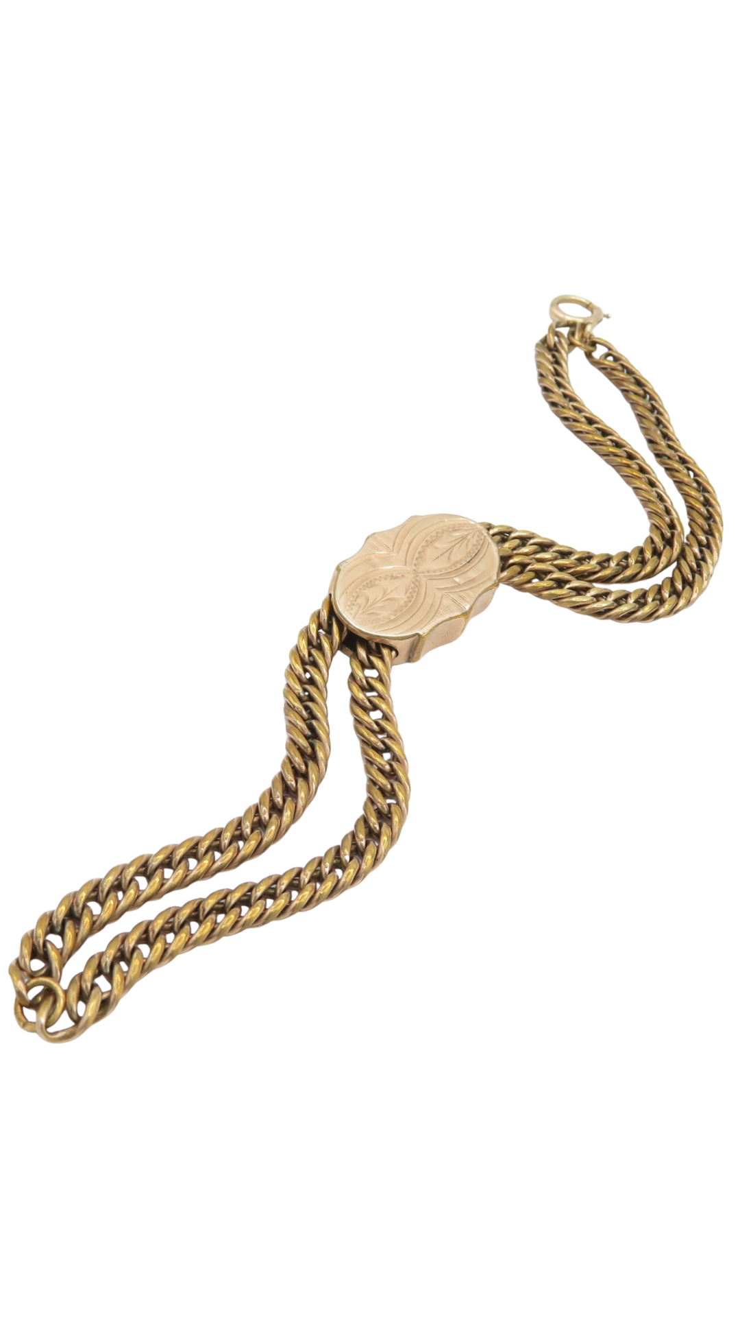 223 Gold Slide On Rolled Chain Bracelet