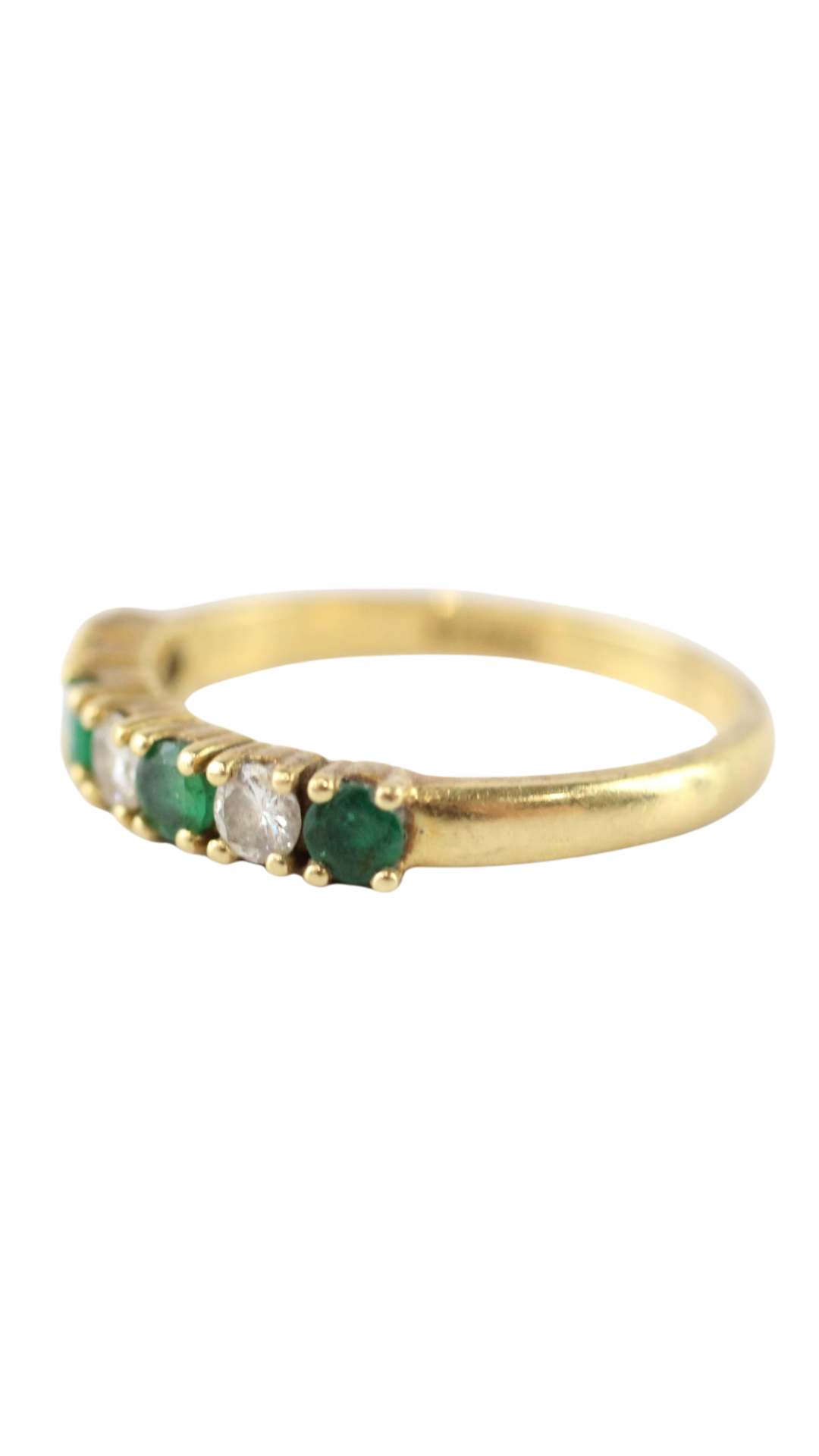 102 Emerald Diamond Half Eternity Ring