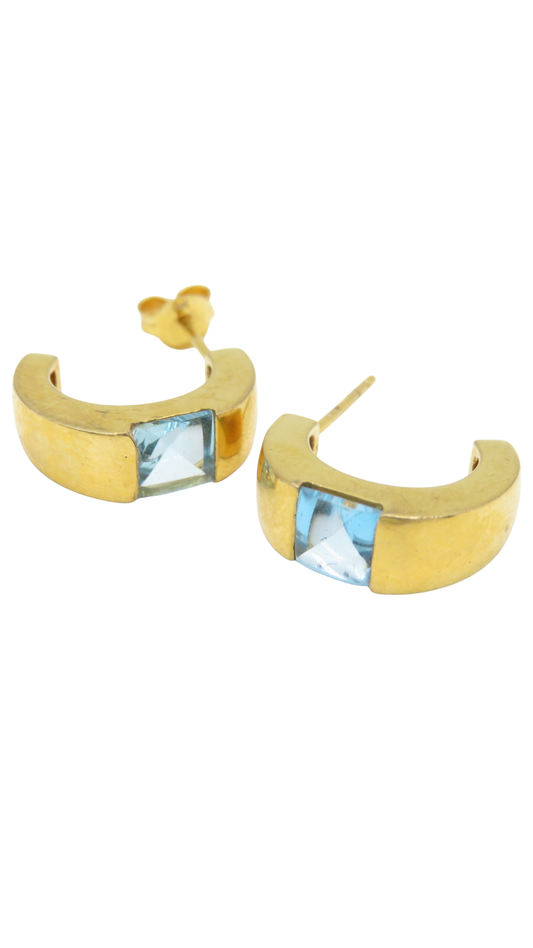29 Topaz Half Hoop Earrings