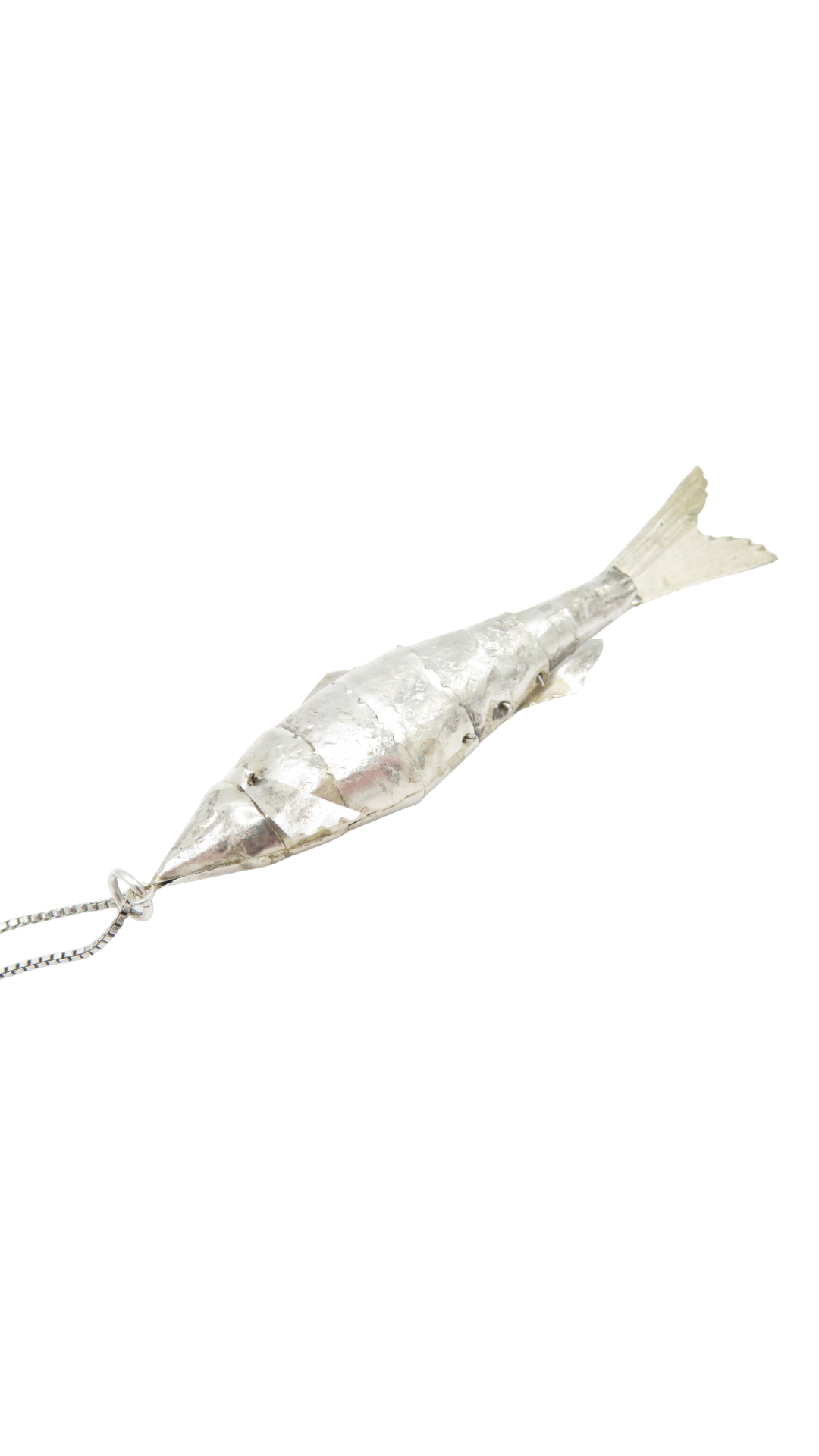 226 Silver Fish Pendant Necklace