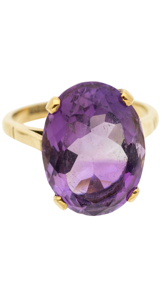 100 Oval Cut Amethyst Ring
