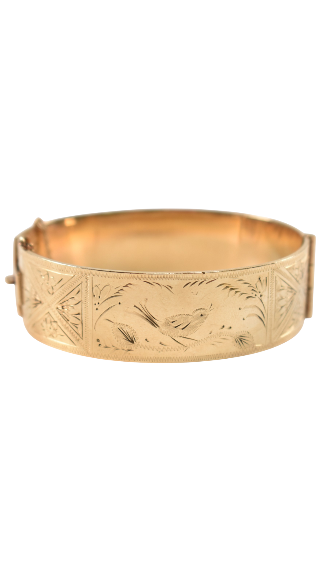 119 Gold Hinged Bangle