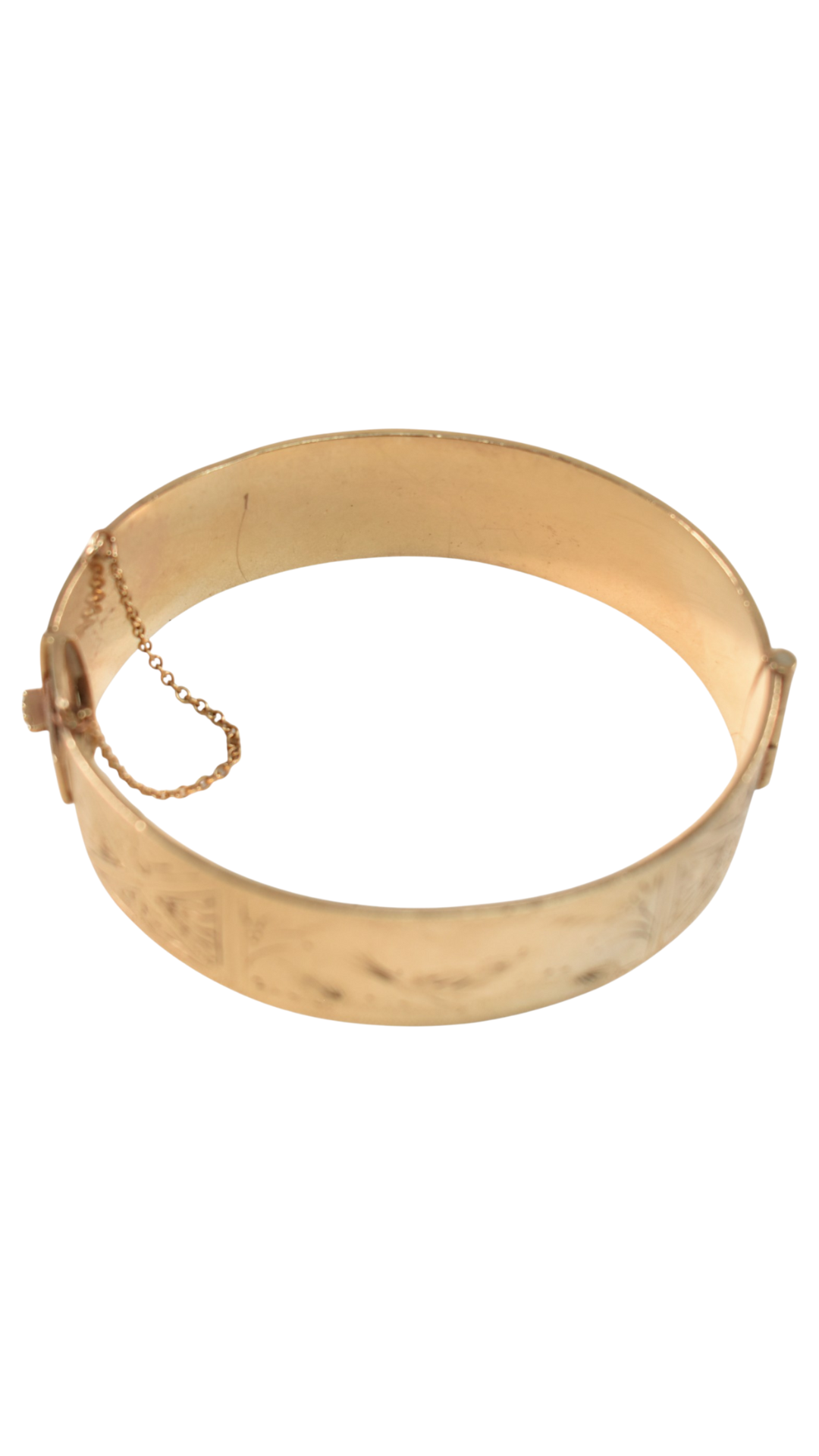 119 Gold Hinged Bangle