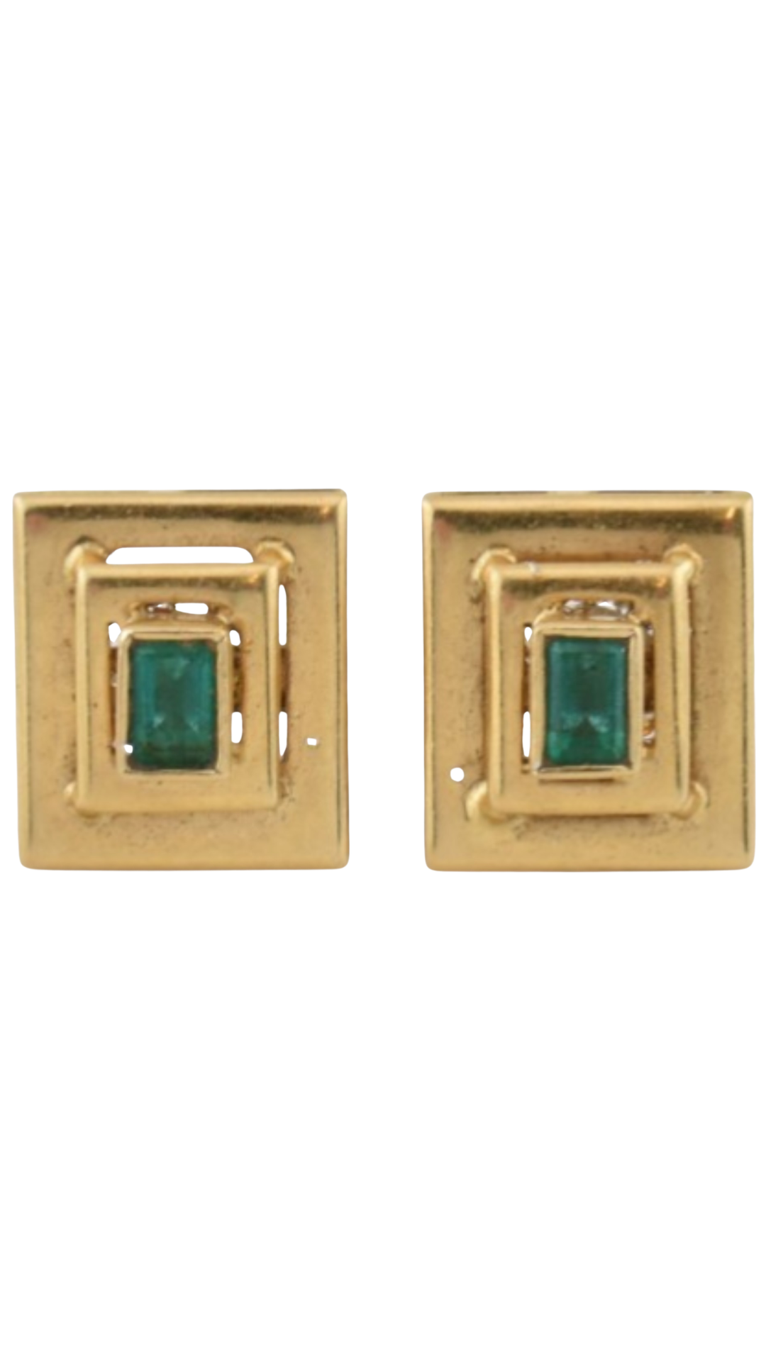 61 Gold Gem Set Earrings