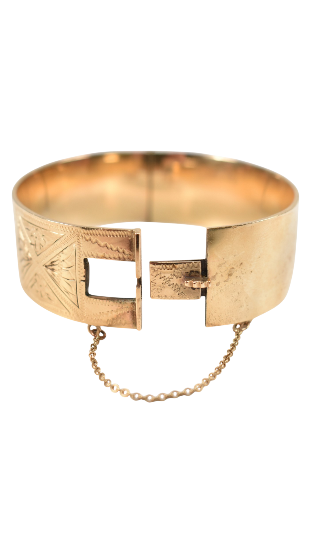 119 Gold Hinged Bangle