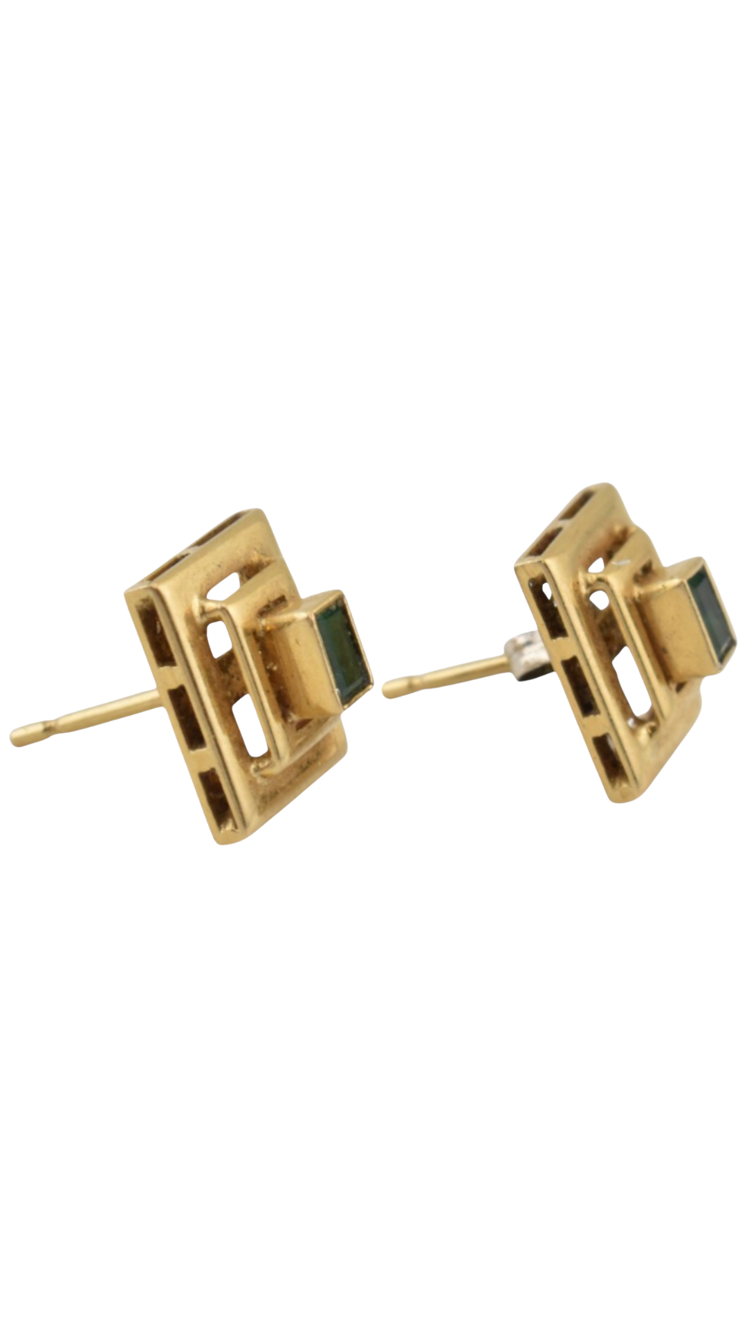 61 Gold Gem Set Earrings